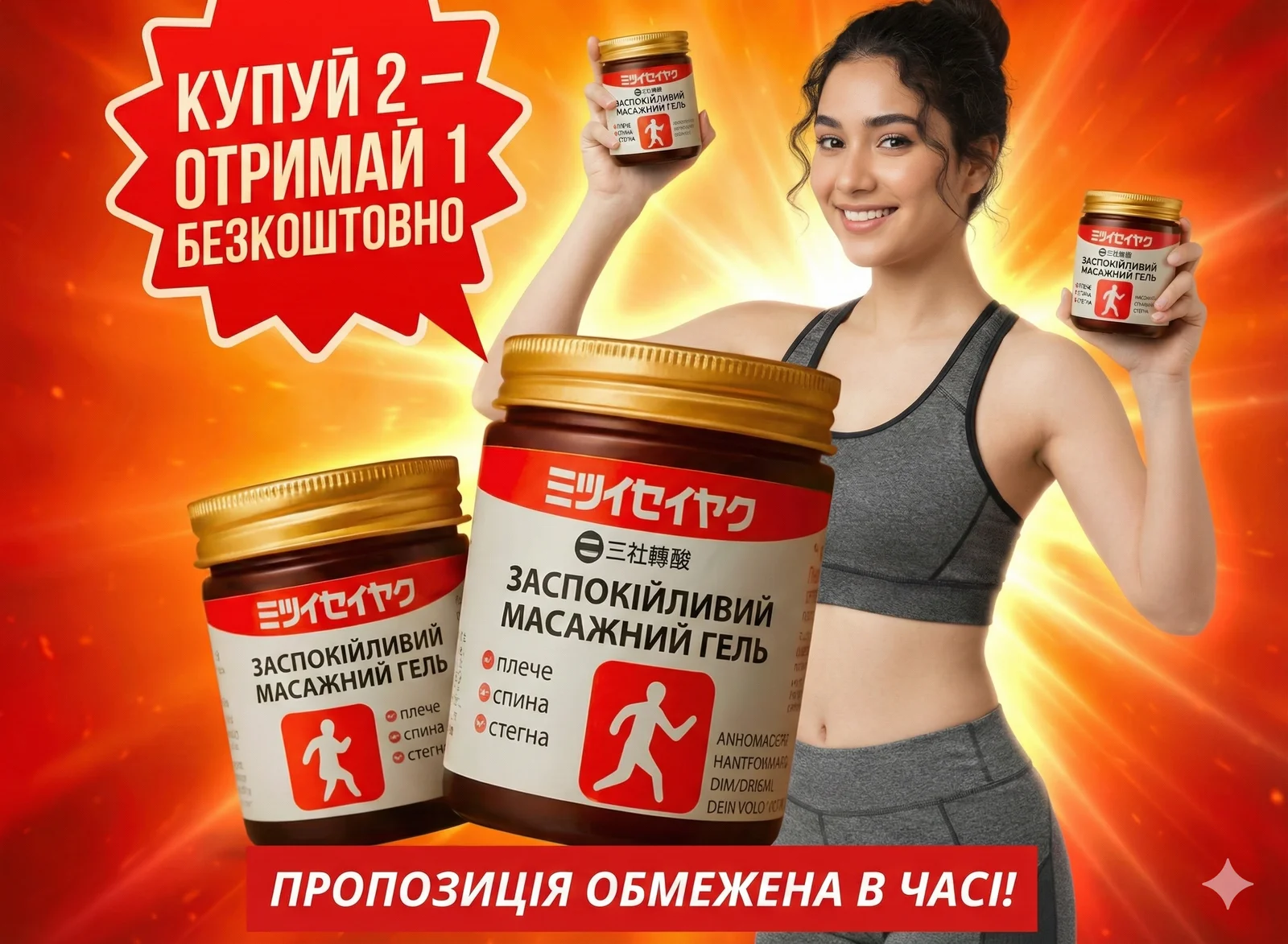 Заспокійливий масажний гель у японському стилі